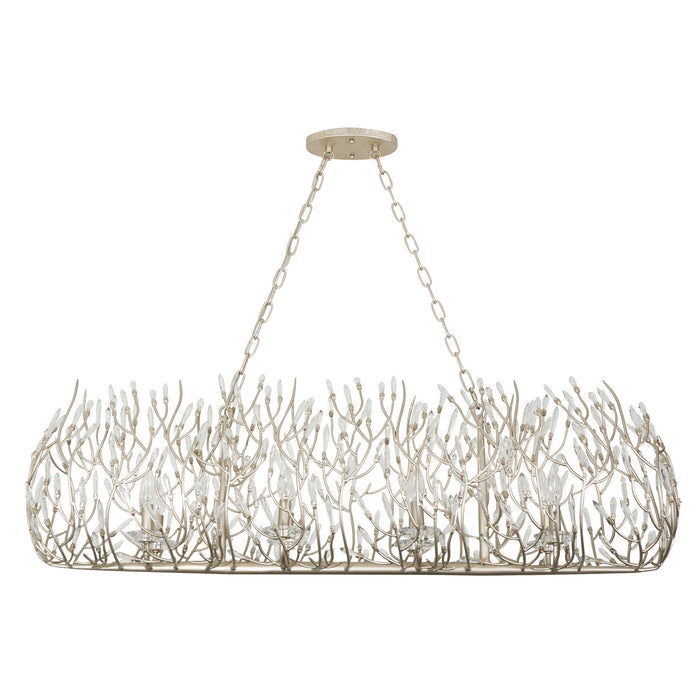 Varaluz 271N08GD Eight Light Linear Pendant, Gold Dust