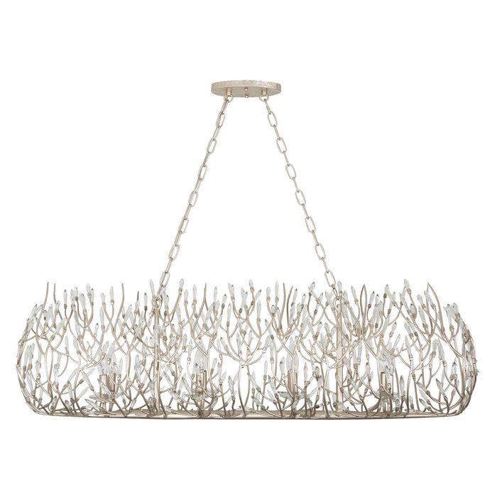 Varaluz 271N08GD Eight Light Linear Pendant, Gold Dust
