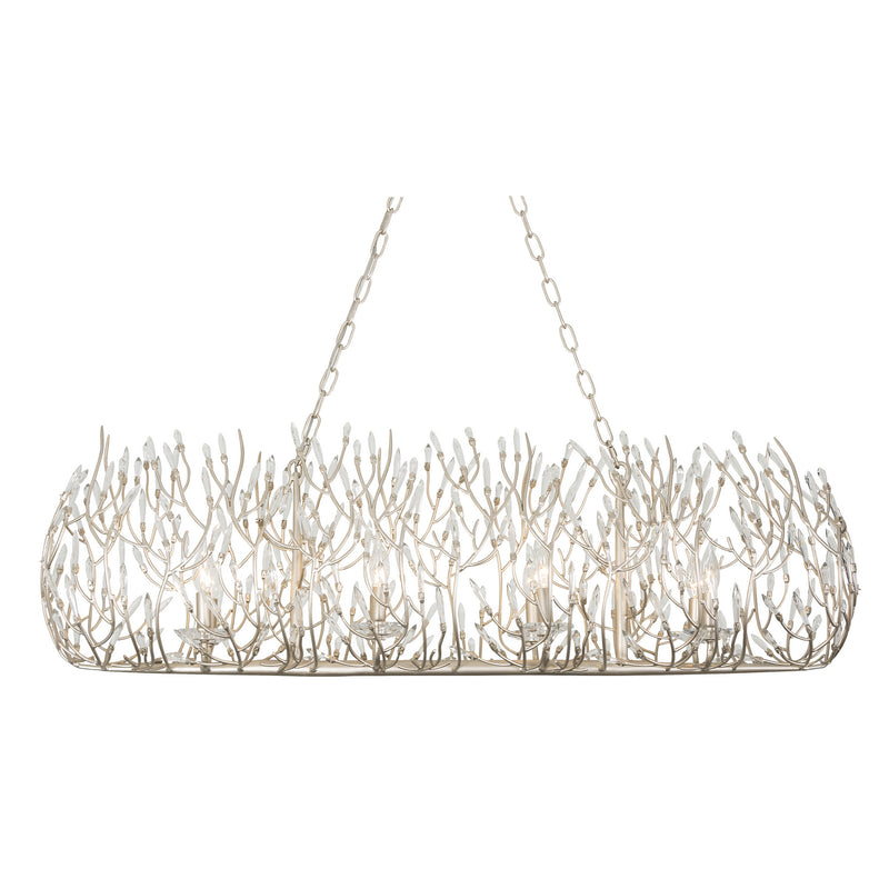Varaluz 271N08GD Eight Light Linear Pendant, Gold Dust