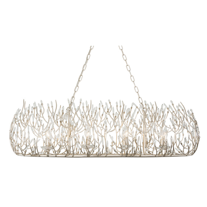 Varaluz 271N08GD Eight Light Linear Pendant, Gold Dust