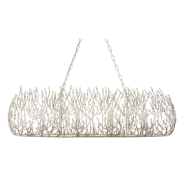 Varaluz 271N08GD Eight Light Linear Pendant, Gold Dust