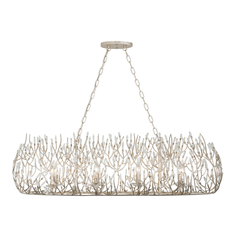 Varaluz 271N08GD Eight Light Linear Pendant, Gold Dust