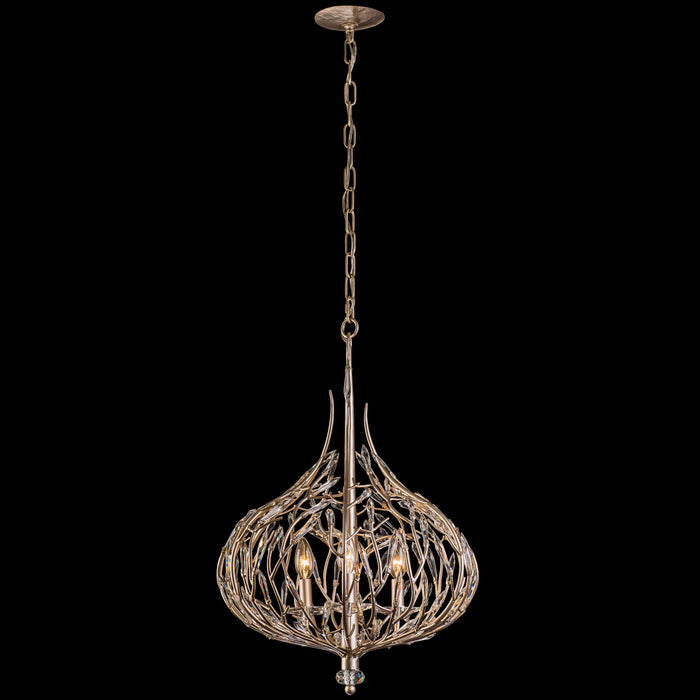 Varaluz 271P03GD Three Light Pendant, Gold Dust