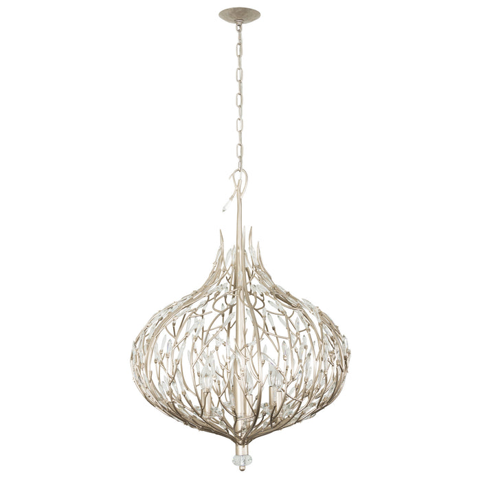 Varaluz 271P06GD Six Light Pendant, Gold Dust