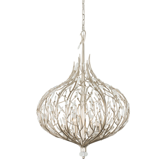 Varaluz 271P06GD Six Light Pendant, Gold Dust