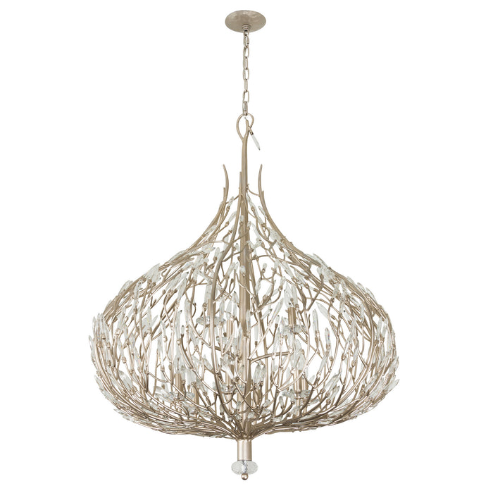 Varaluz 271P09GD Nine Light Pendant, Gold Dust