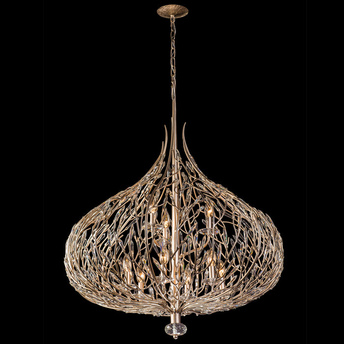 Varaluz 271P09GD Nine Light Pendant, Gold Dust