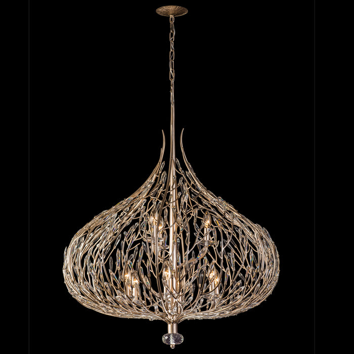 Varaluz 271P09GD Nine Light Pendant, Gold Dust