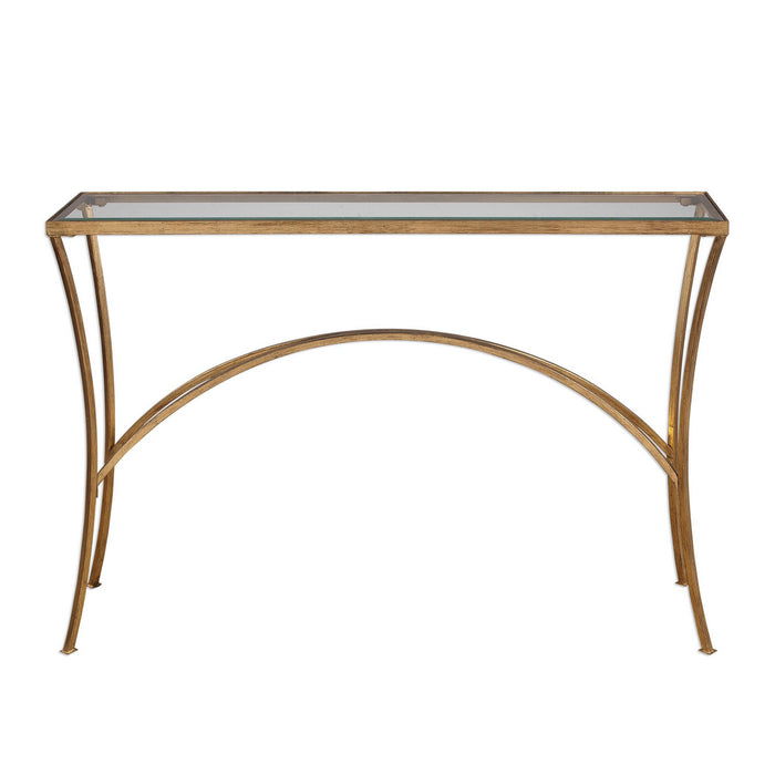 Uttermost 24640 Console Table, Antiqued Gold Leaf