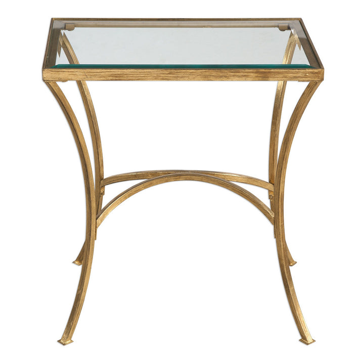 Uttermost 24641 End Table, Antiqued Gold Leaf