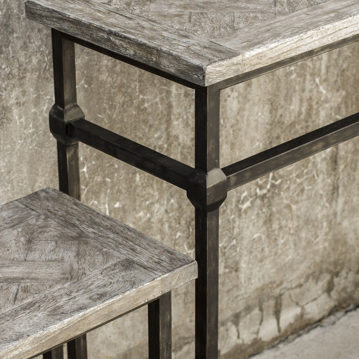 Uttermost 25728 Bistro Set S/3, Blackened Zinc /Marquetry