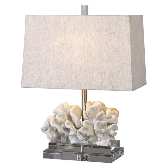 Uttermost 27176-1 One Light Table Lamp, Ivory Coral