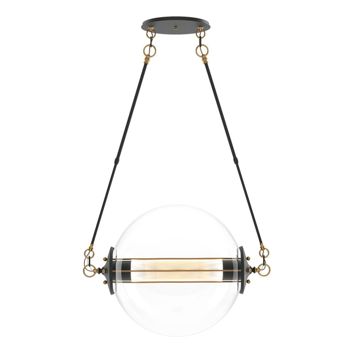 Hubbardton Forge 134405-SKT-STND-31-ZK0219 Two Light Pendant, Black with Brass Accents