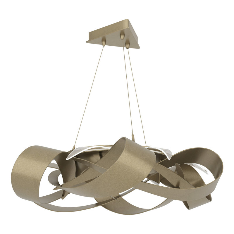 Hubbardton Forge 136525-LED-STND-84 LED Pendant, Soft Gold