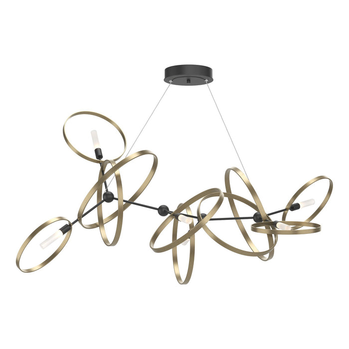 Hubbardton Forge 138920-SKT-STND-10-84 Six Light Pendant, Black