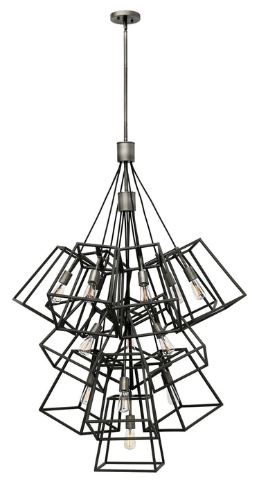 Hinkley 3358DZ LED Foyer Pendant, Aged Zinc