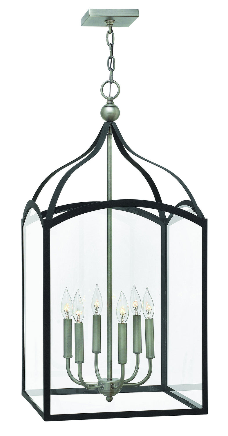 Hinkley 3414DZ LED Foyer Pendant, Aged Zinc