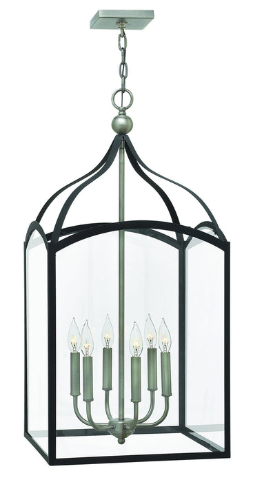 Hinkley 3414DZ LED Foyer Pendant, Aged Zinc