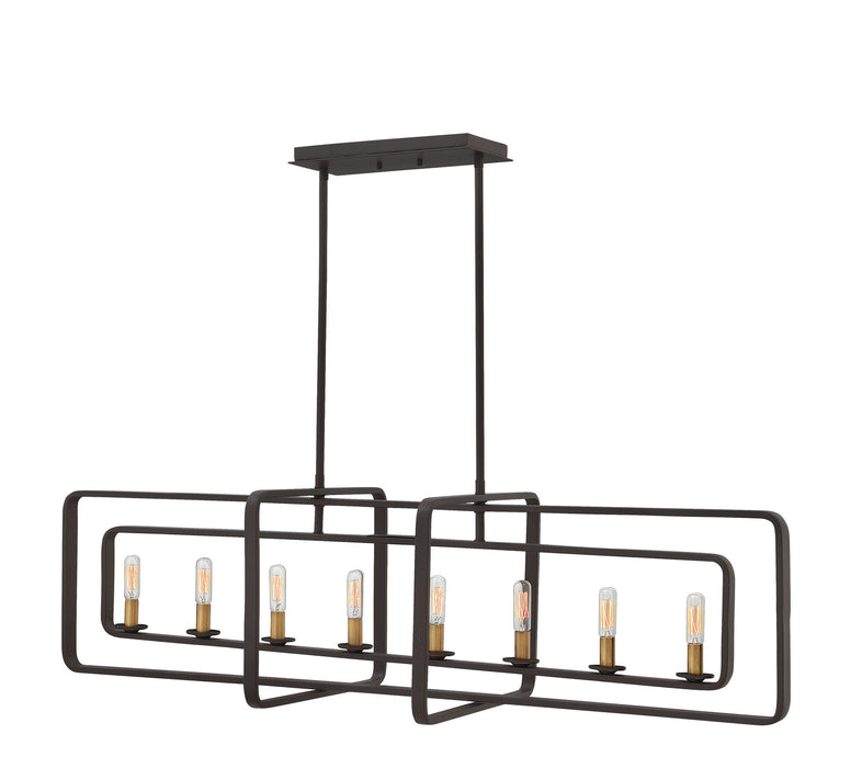 Hinkley 4818KZ LED Linear Chandelier, Buckeye Bronze