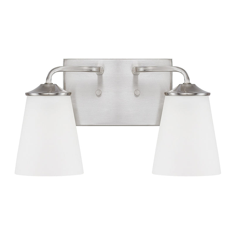 Capital Lighting 114121BN-331 Two Light Vanity, Brushed Nickel