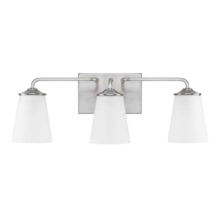 Capital Lighting 114131BN-331 Three Light Vanity, Brushed Nickel