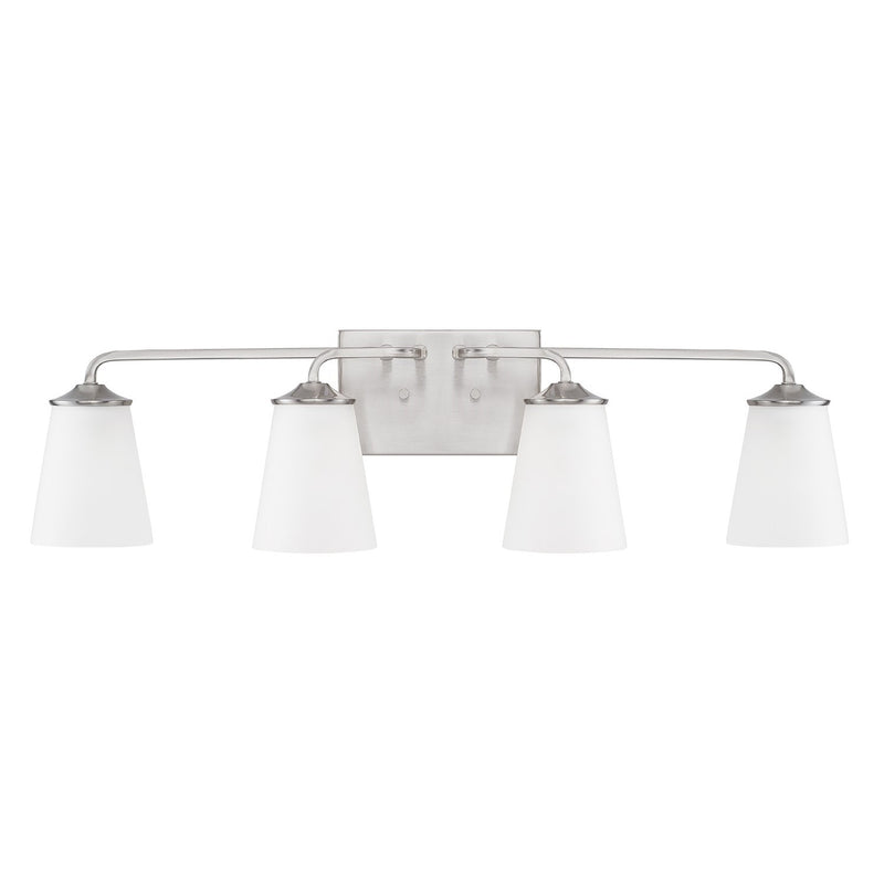 Capital Lighting 114141BN-331 Four Light Vanity, Brushed Nickel