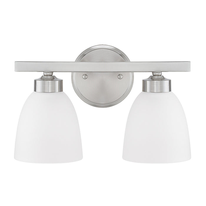 Capital Lighting 114321BN-333 Two Light Vanity, Brushed Nickel