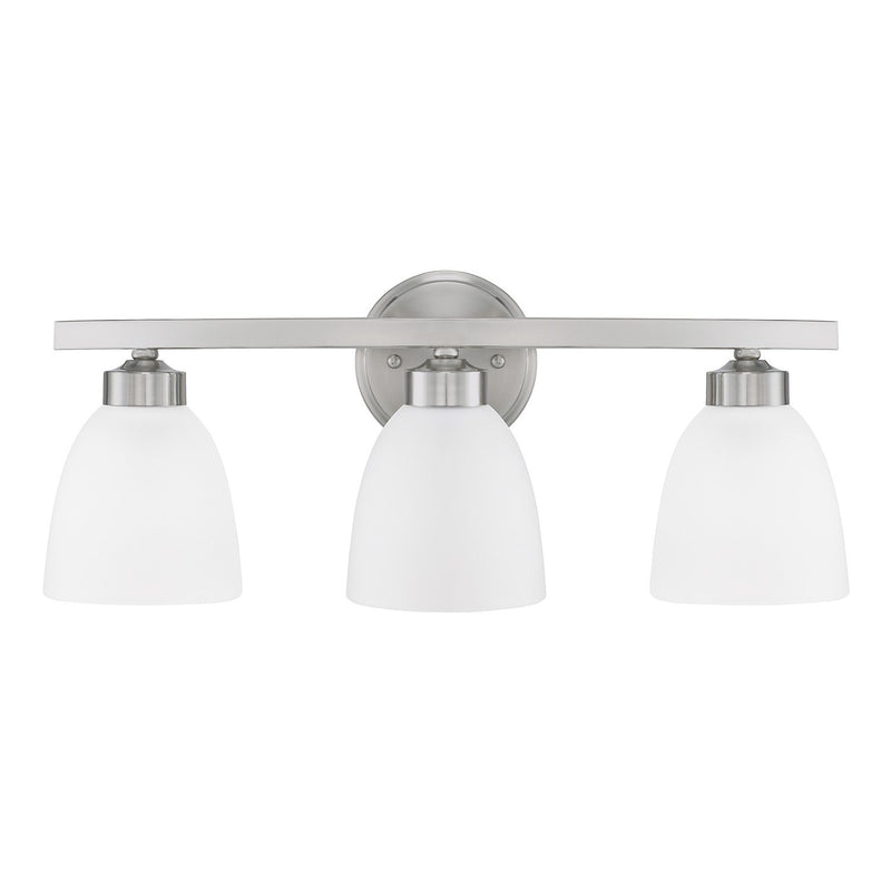 Capital Lighting 114331BN-333 Three Light Vanity, Brushed Nickel