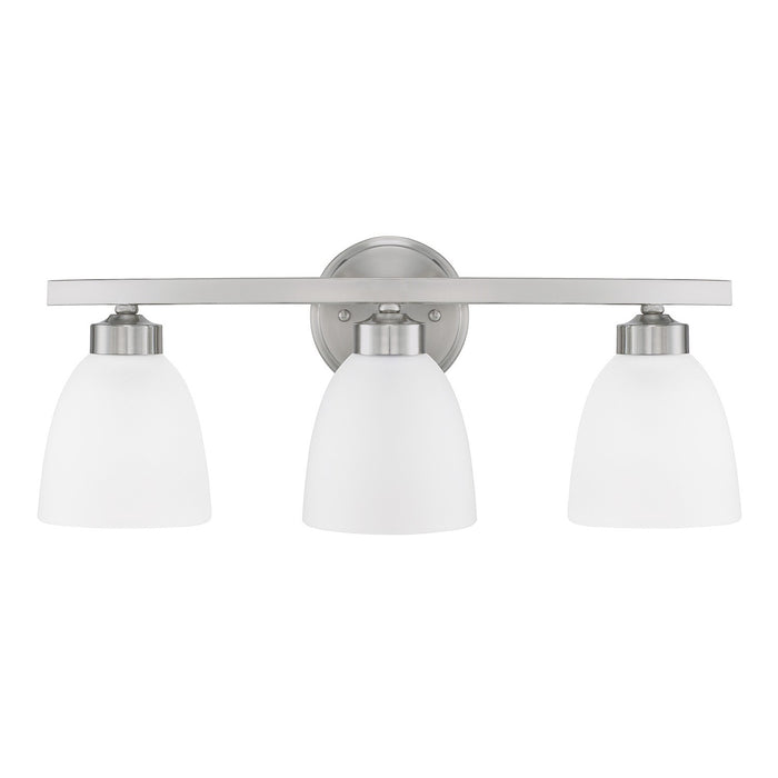 Capital Lighting 114331BN-333 Three Light Vanity, Brushed Nickel