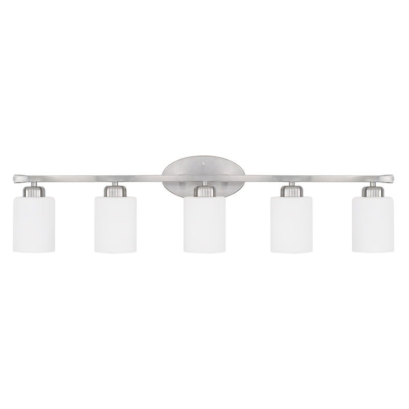 Capital Lighting 115251BN-338 Five Light Vanity, Brushed Nickel