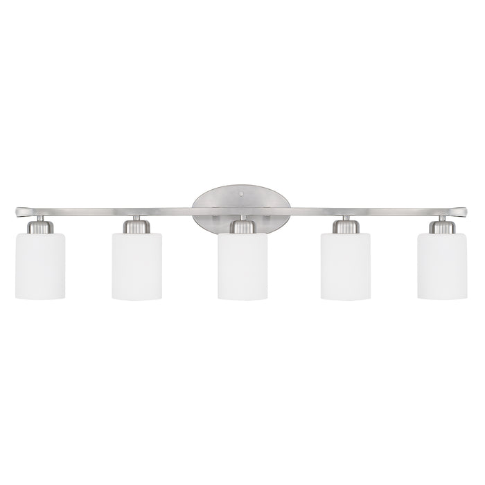 Capital Lighting 115251BN-338 Five Light Vanity, Brushed Nickel