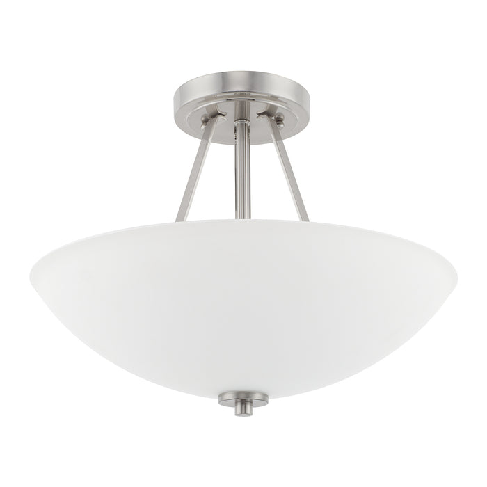 Capital Lighting 218921BN Two Light Dual Mount Semi Flush/Pendant, Brushed Nickel