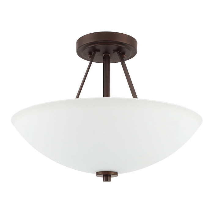 Capital Lighting 218921BZ Two Light Semi-Flush Mount, Bronze