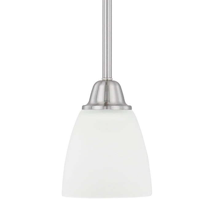 Capital Lighting 315111BN-337 One Light Pendant, Brushed Nickel