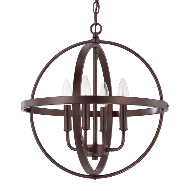 Capital Lighting 317541BZ Four Light Pendant, Bronze