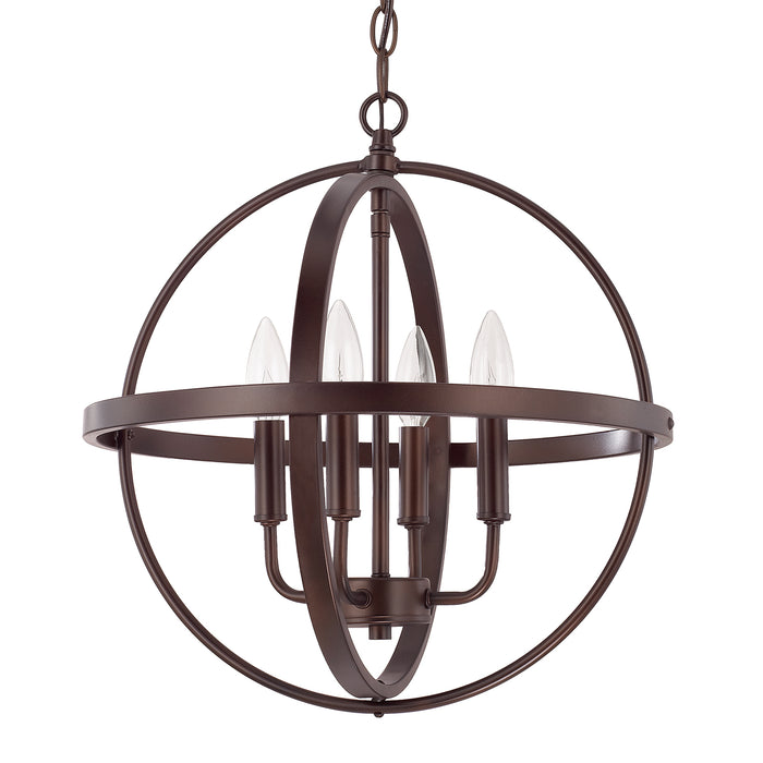 Capital Lighting 317541BZ Four Light Pendant, Bronze