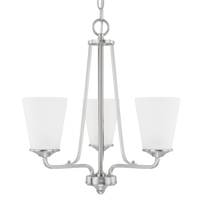 Capital Lighting 414131BN-331 Three Light Chandelier, Brushed Nickel