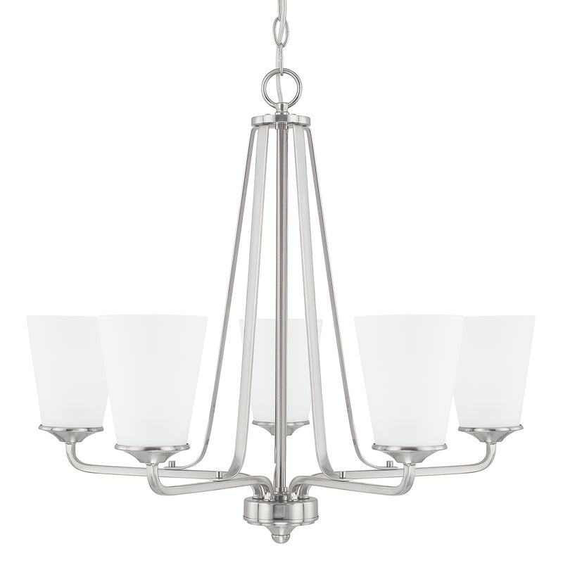 Capital Lighting 414151BN-331 Five Light Chandelier, Brushed Nickel