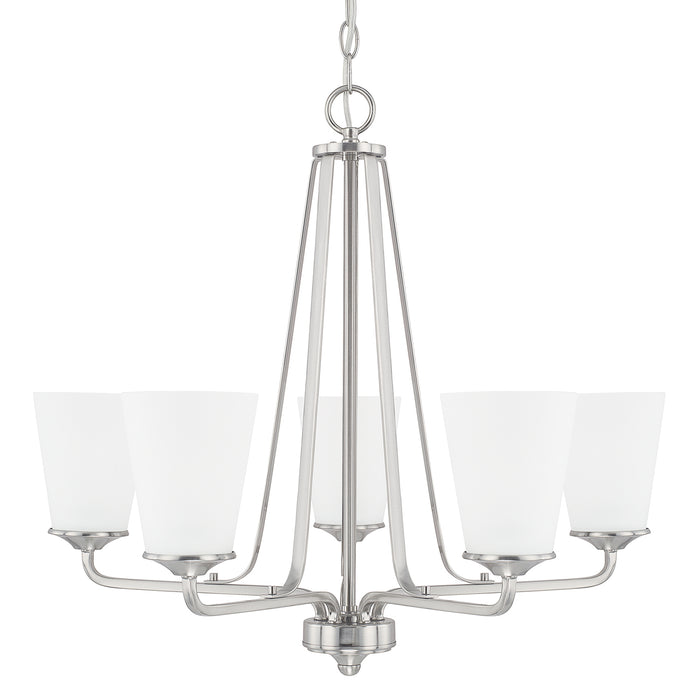 Capital Lighting 414151BN-331 Five Light Chandelier, Brushed Nickel