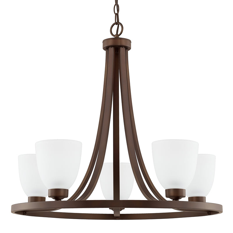 Capital Lighting 414351BZ-333 Five Light Chandelier, Bronze