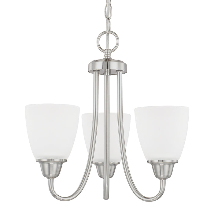 Capital Lighting 415131BN-337 Three Light Chandelier, Brushed Nickel