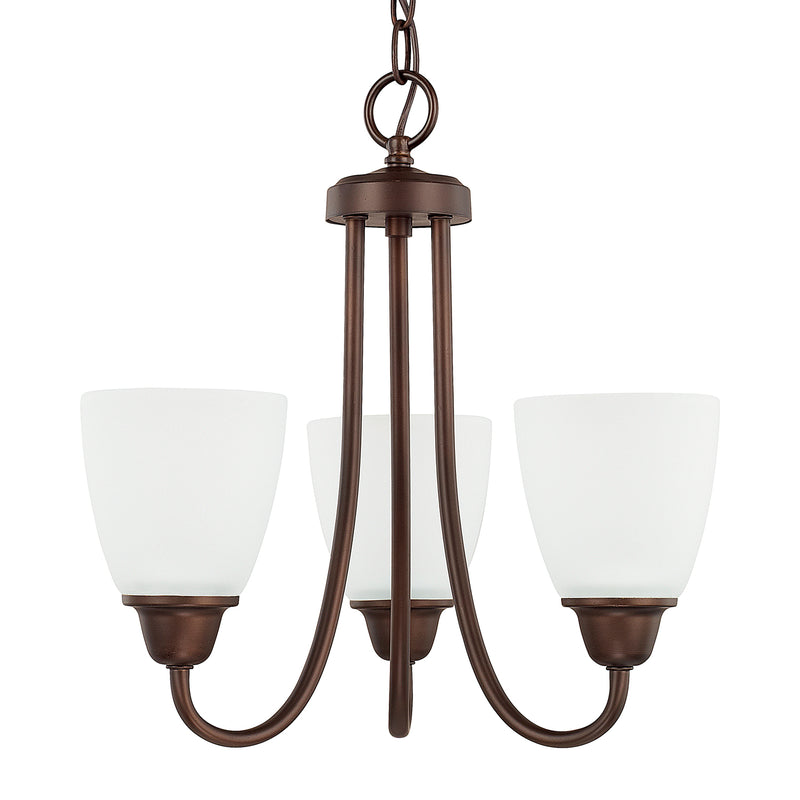 Capital Lighting 415131BZ-337 Three Light Chandelier, Bronze