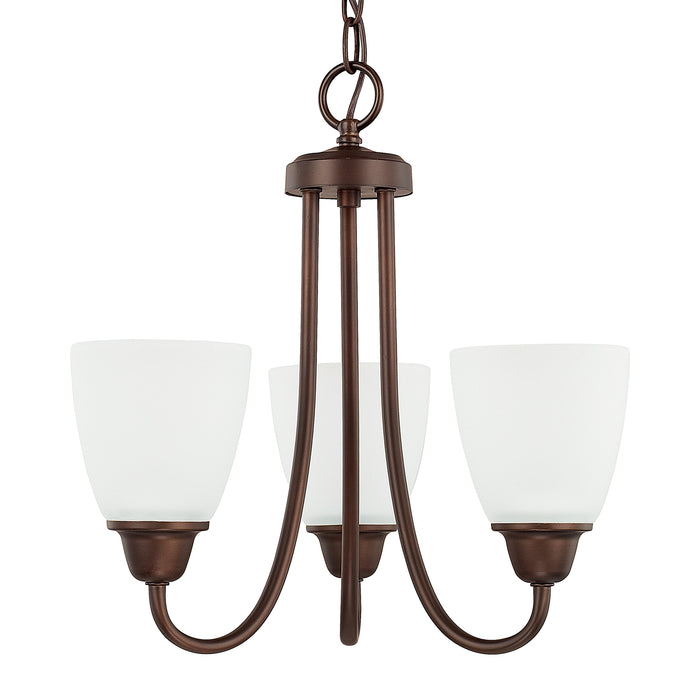 Capital Lighting 415131BZ-337 Three Light Chandelier, Bronze