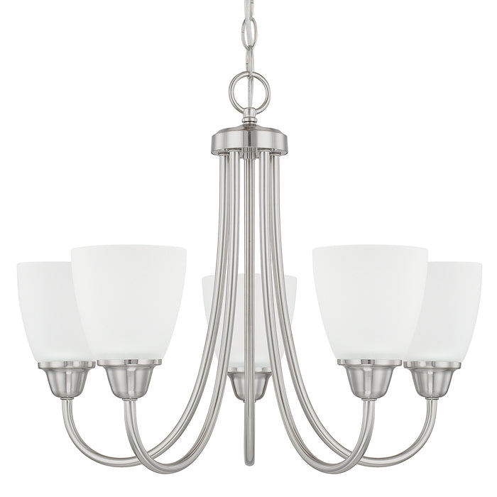 Capital Lighting 415151BN-337 Five Light Chandelier, Brushed Nickel