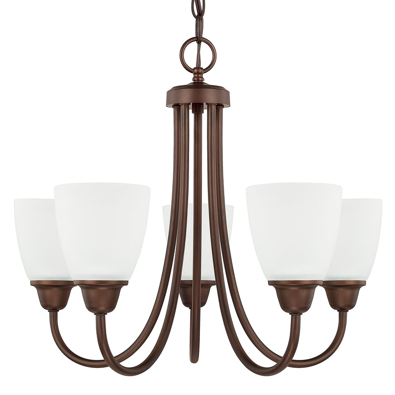 Capital Lighting 415151BZ-337 Five Light Chandelier, Bronze