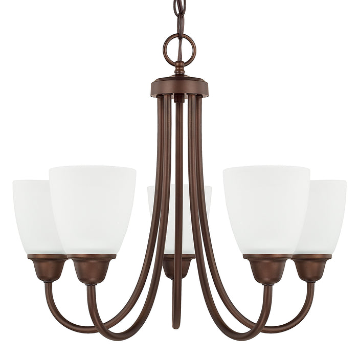 Capital Lighting 415151BZ-337 Five Light Chandelier, Bronze