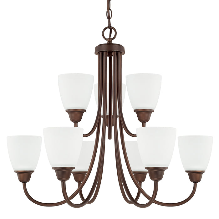 Capital Lighting 415191BZ-337 Nine Light Chandelier, Bronze