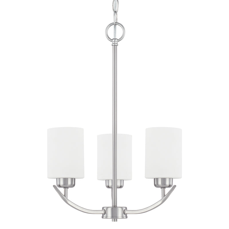 Capital Lighting 415231BN-338 Three Light Chandelier, Brushed Nickel