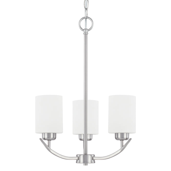 Capital Lighting 415231BN-338 Three Light Chandelier, Brushed Nickel
