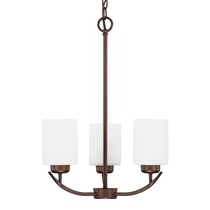 Capital Lighting 415231BZ-338 Three Light Chandelier, Bronze